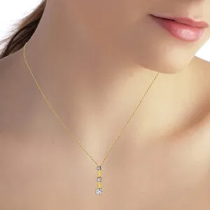 0.1 Carat 14K Solid Yellow Gold Diamond Necklace