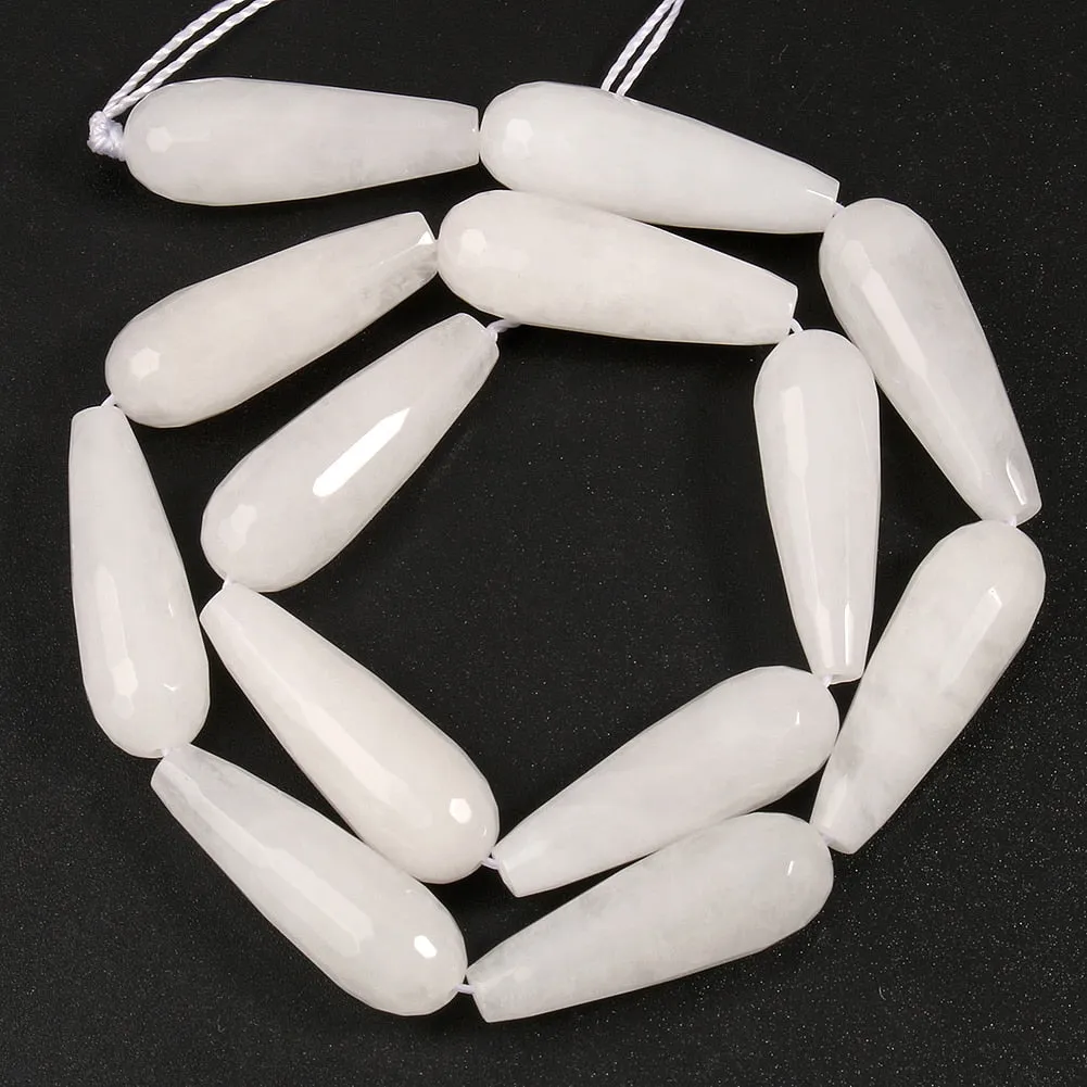 10*30mm Water Drop Angelite Jades Stone Beads for DIY Jewellery Making