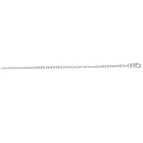 14K Gold 2.3mm Diamond Cut Cable Chain with Lobster Lock, Available in White and Yellow Gold