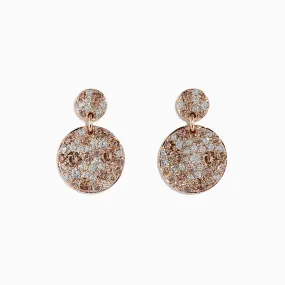 14K Rose Gold Espresso Diamond Earrings