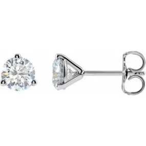 14K White Gold 1 CTW Lab-Grown Diamond Stud Earrings