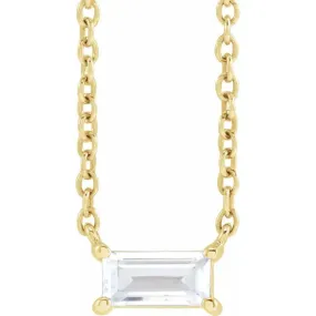 14K Yellow Gold 1/3 CT Lab-Grown Diamond 16-18" Necklace