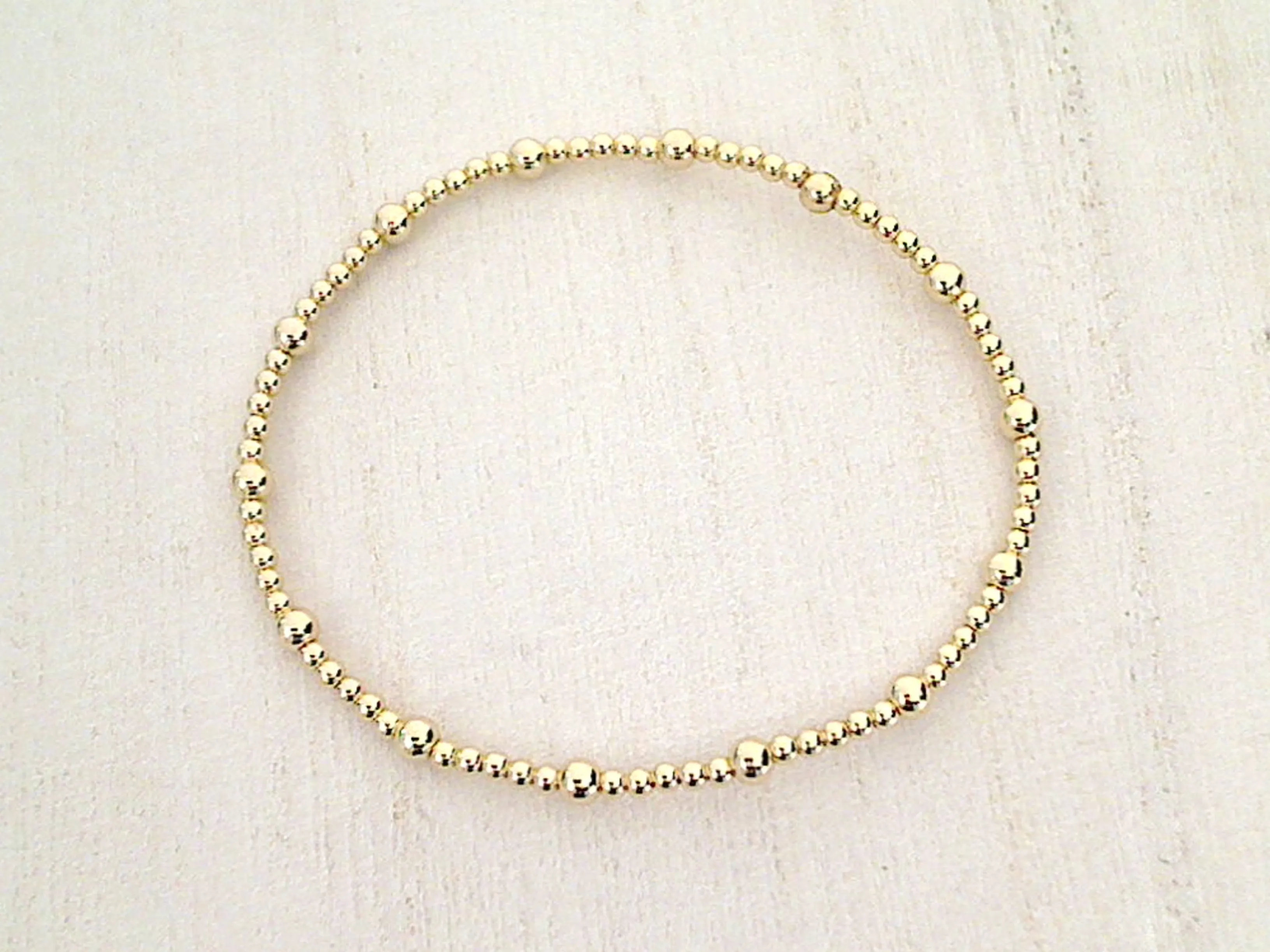 14kt Gold Filled Stretch Bracelet - Style 1 Small