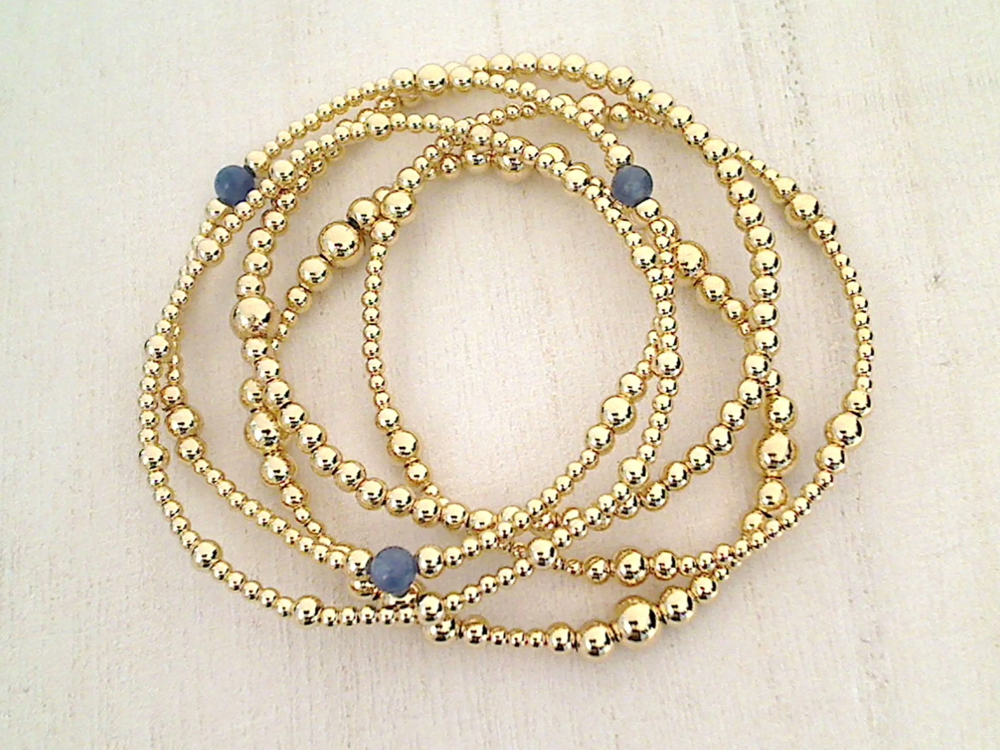 14kt Gold Filled Stretch Bracelet - Style 1 Small