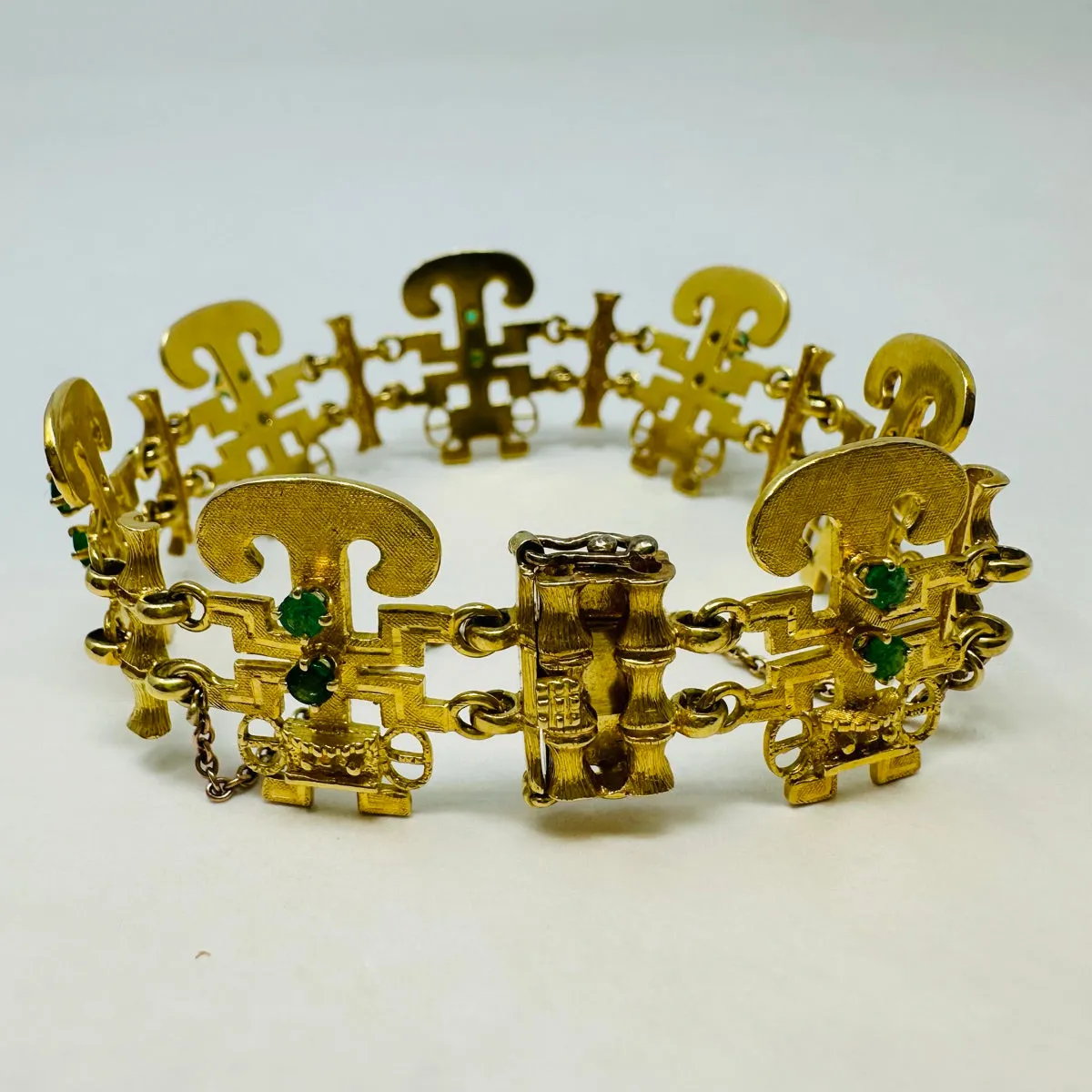 18K Gold and Emerald Bracelet