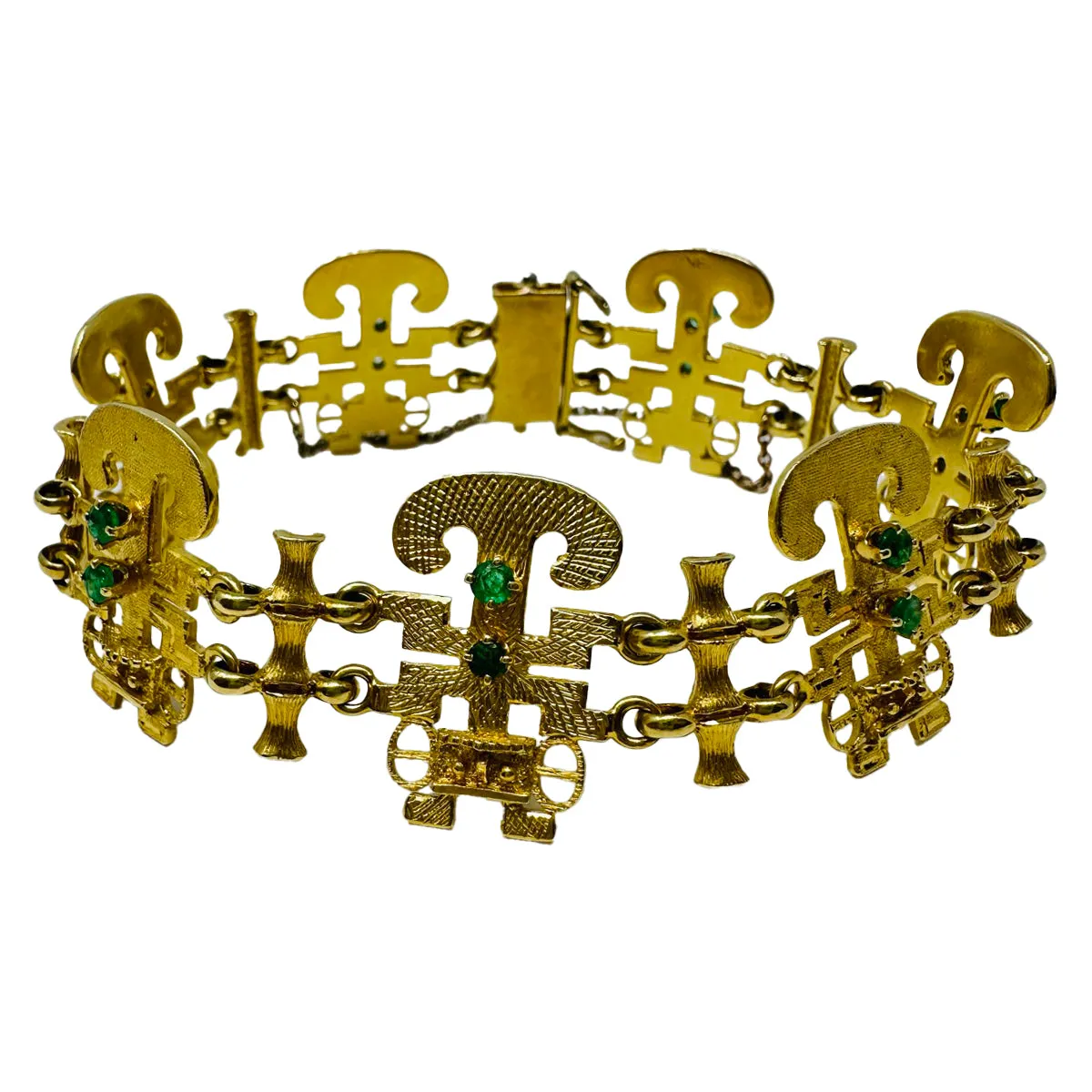 18K Gold and Emerald Bracelet