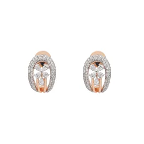 18K Rose Gold & 0.85ct Diamond Stud Earrings (6.4gm)