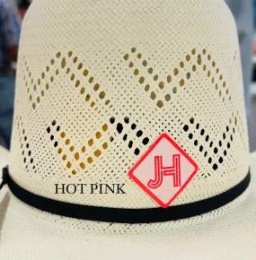 2024 Jobes Hats - patch/sticker - JH Diamond Hot Pink/White