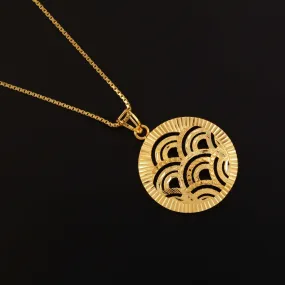 22K YG Circle Pendant-1pc