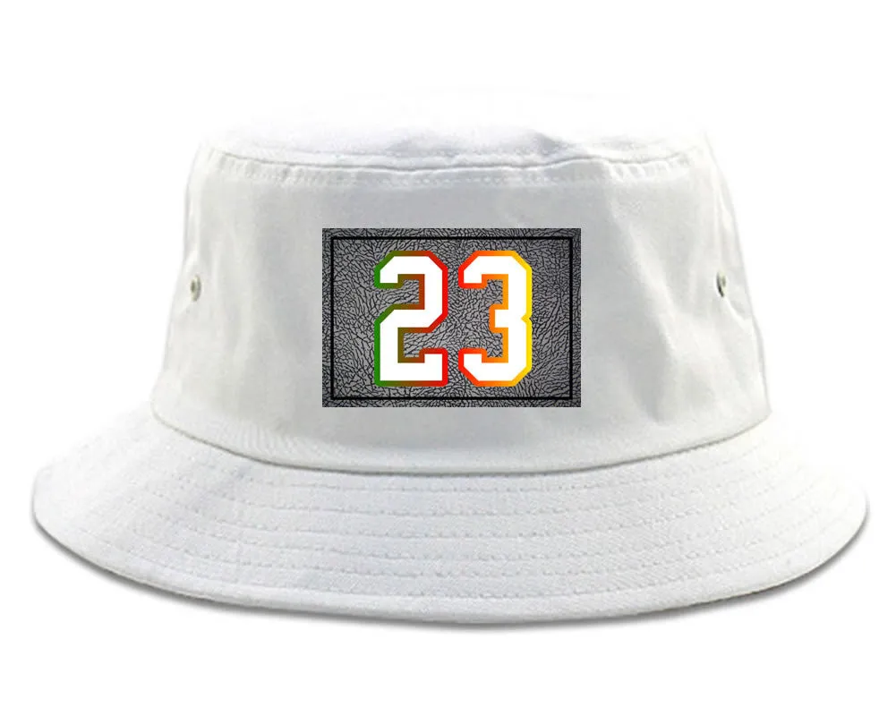 23 Cement Print Colorful Jersey Bucket Hat