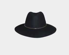 3 Black Wool Panama Style Hat - The Tribeca