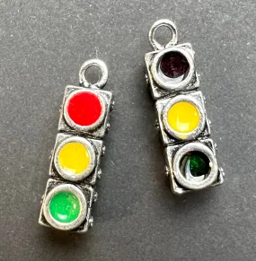 3D Enamel 2cm Traffic Light Charm / Pendant