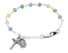 5 1/2in Multi Crystal Baby Bracelet - BR123