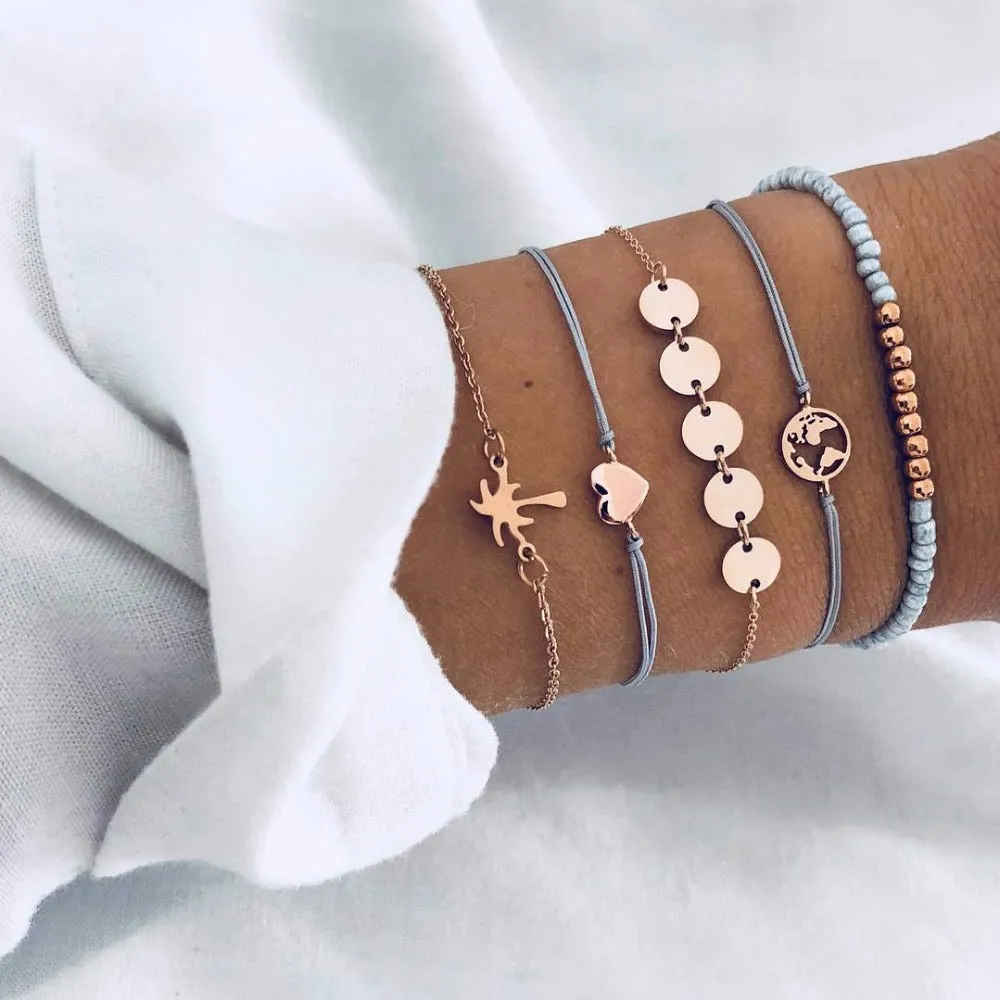 50% OFF - Stack Them Boho Charm World Bracelet