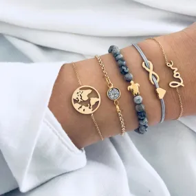 50% OFF - Stack Them Boho Charm World Bracelet