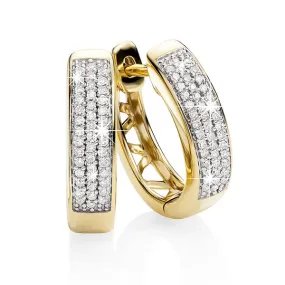 9CT GOLD DIAMOND EARRINGS