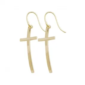 9ct Yellow Gold Fish Hook Drop Earrings ER1127