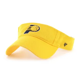 Adult Indiana Pacers Primary Logo Clean Up Visor in Gold by 47