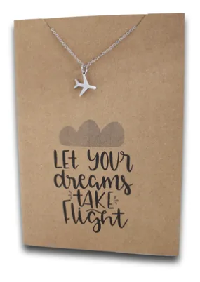 Aeroplane Pendant & Chain - Card 352