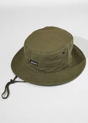 Afends Unisex Torched - Hemp Bucket Hat - Military