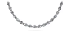 Affectionately Yours Diamond Tennis Diamond Necklace with 10.28 ct.(finished) 1.7mm, 3.1mm