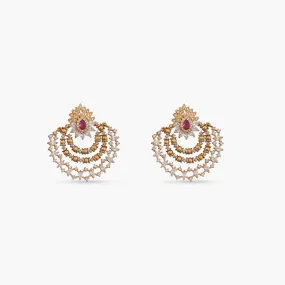 Alesa Nakshatra CZ Chandbali Earrings