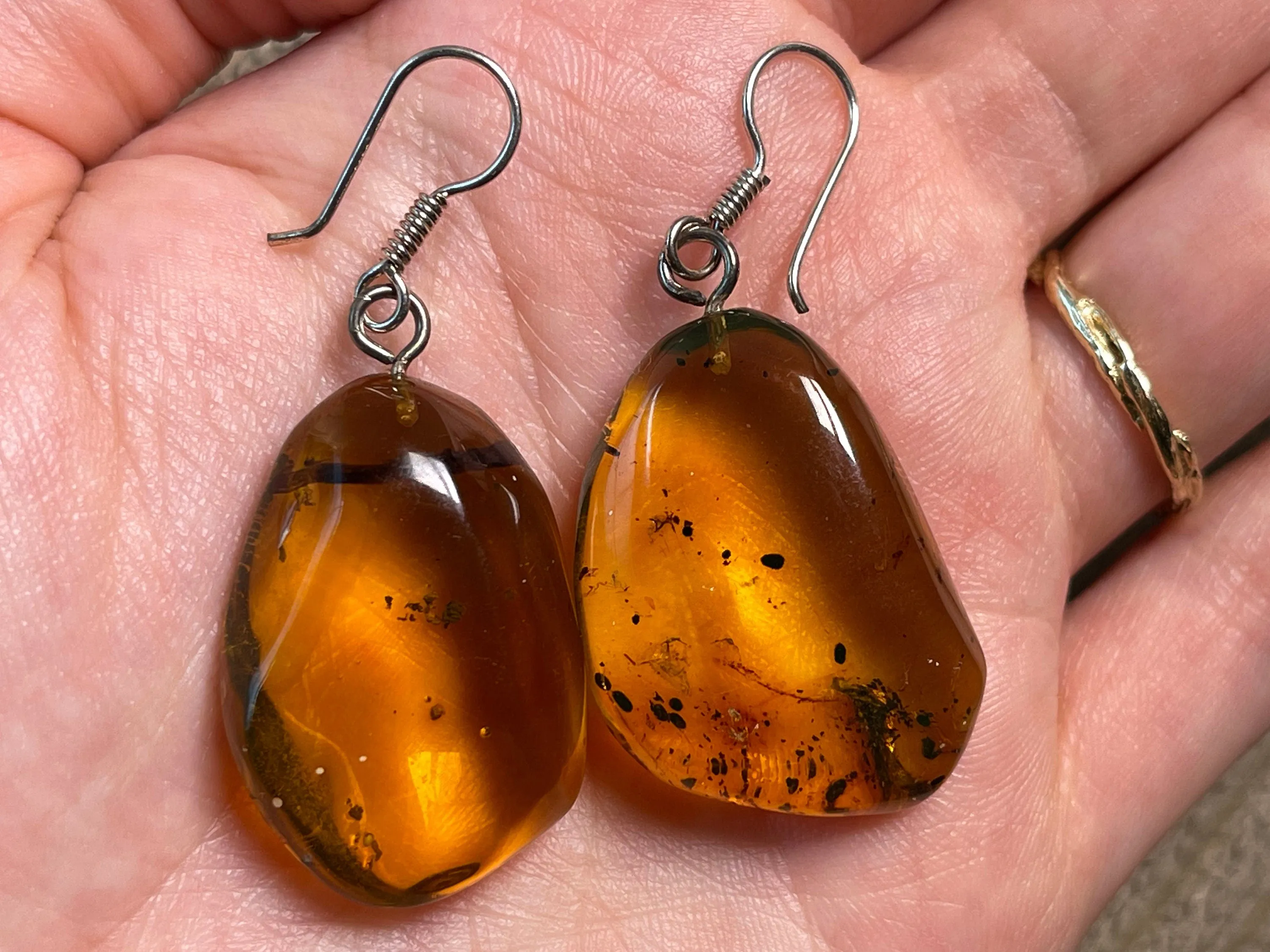 AMBER Crystal Earrings - Statement Earrings, Dangle Earrings, Handmade Jewelry, Healing Crystals and Stones, 48404