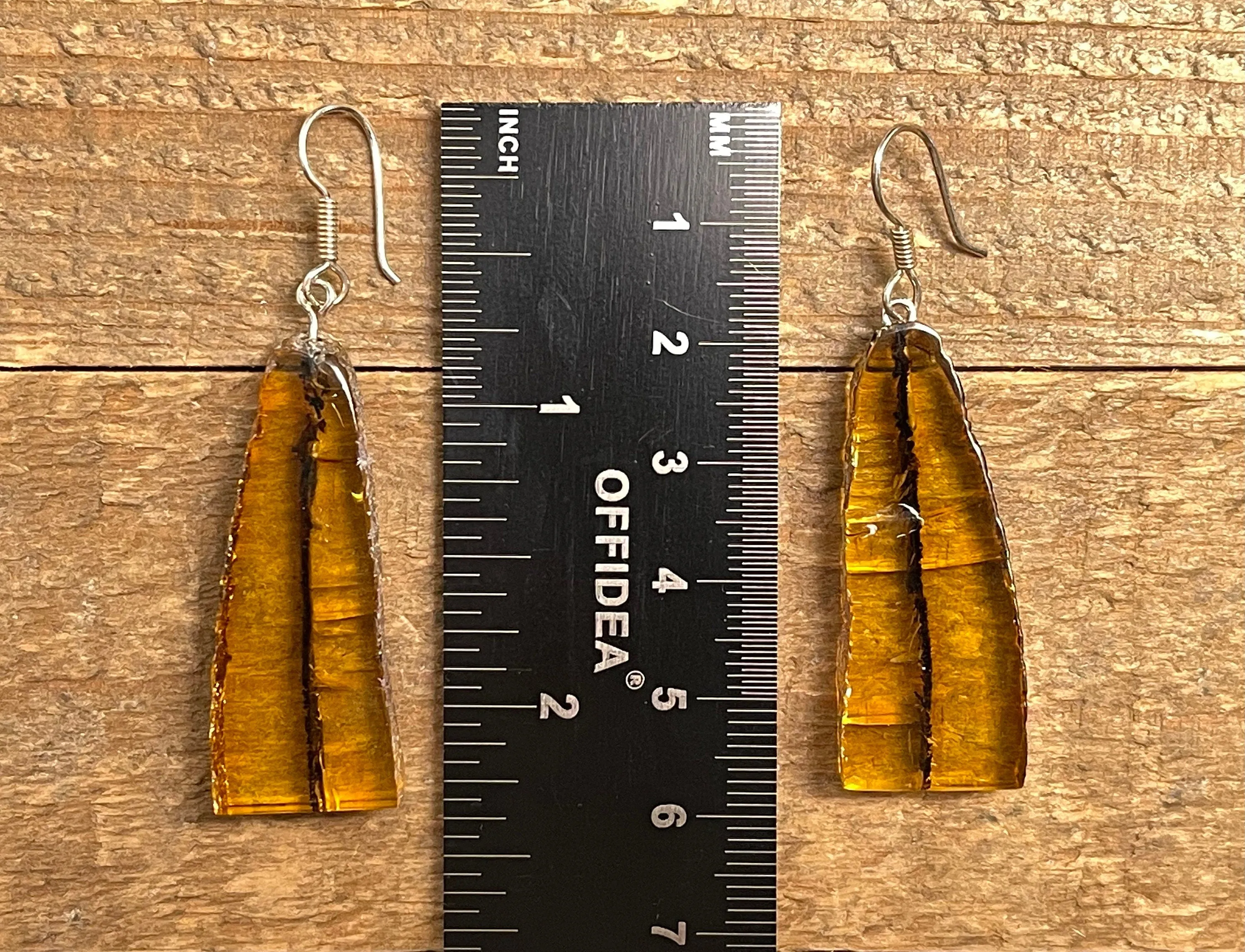 AMBER Crystal Earrings - Statement Earrings, Dangle Earrings, Handmade Jewelry, Healing Crystals and Stones, 50355