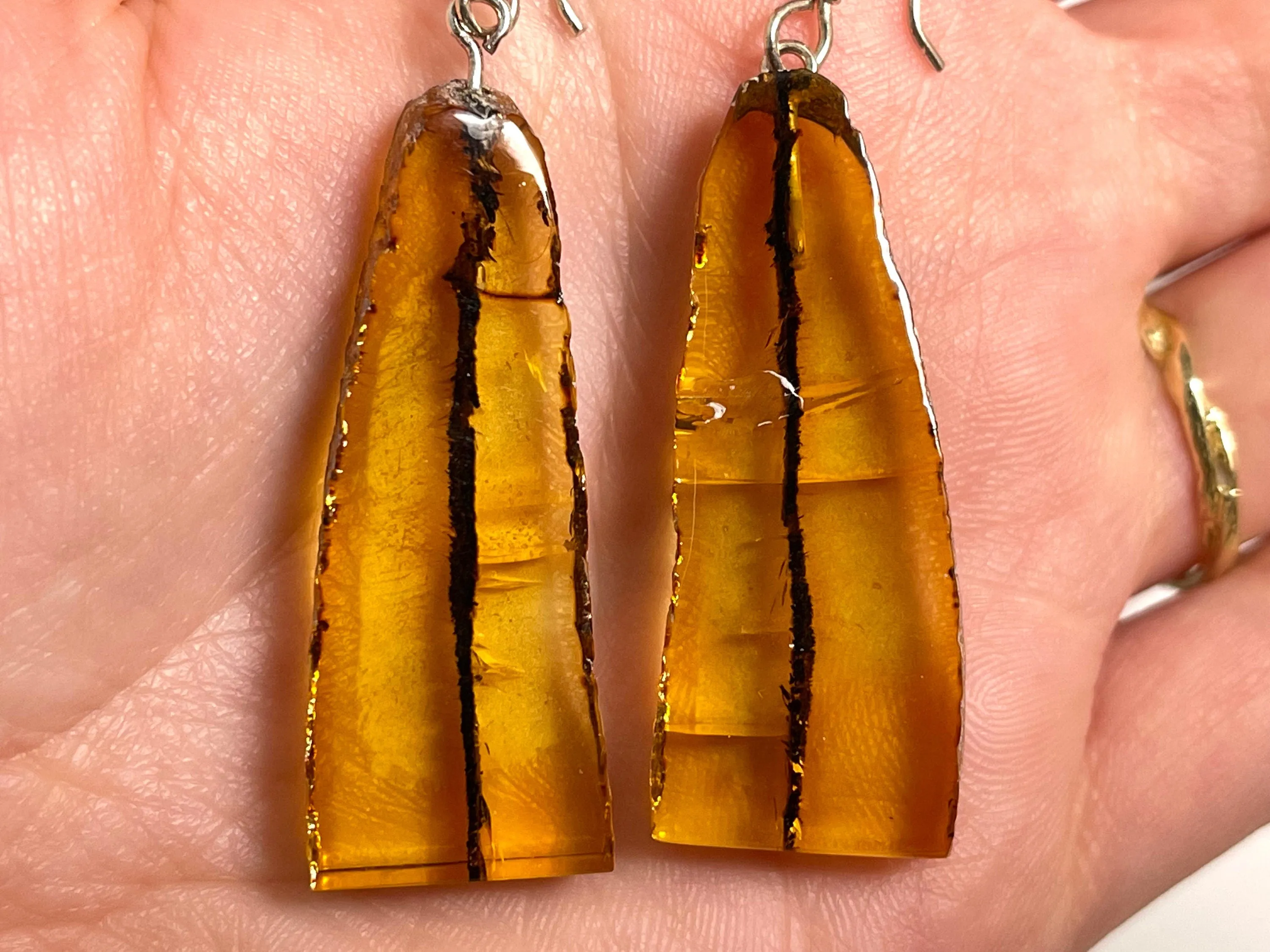 AMBER Crystal Earrings - Statement Earrings, Dangle Earrings, Handmade Jewelry, Healing Crystals and Stones, 50355