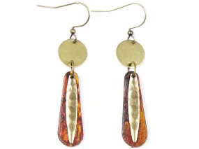 Amber Leather Earrings