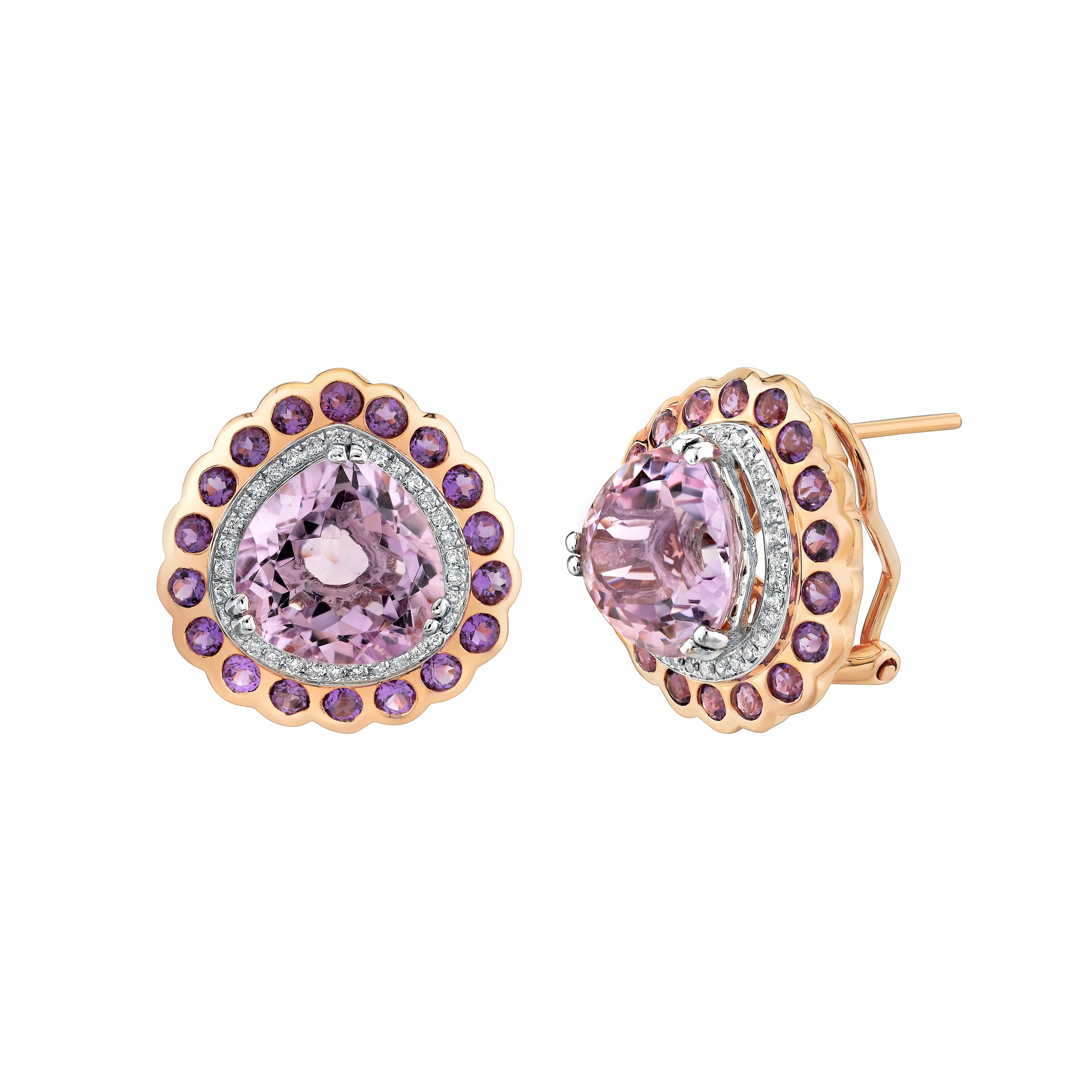 Amethyst Stud Earrings