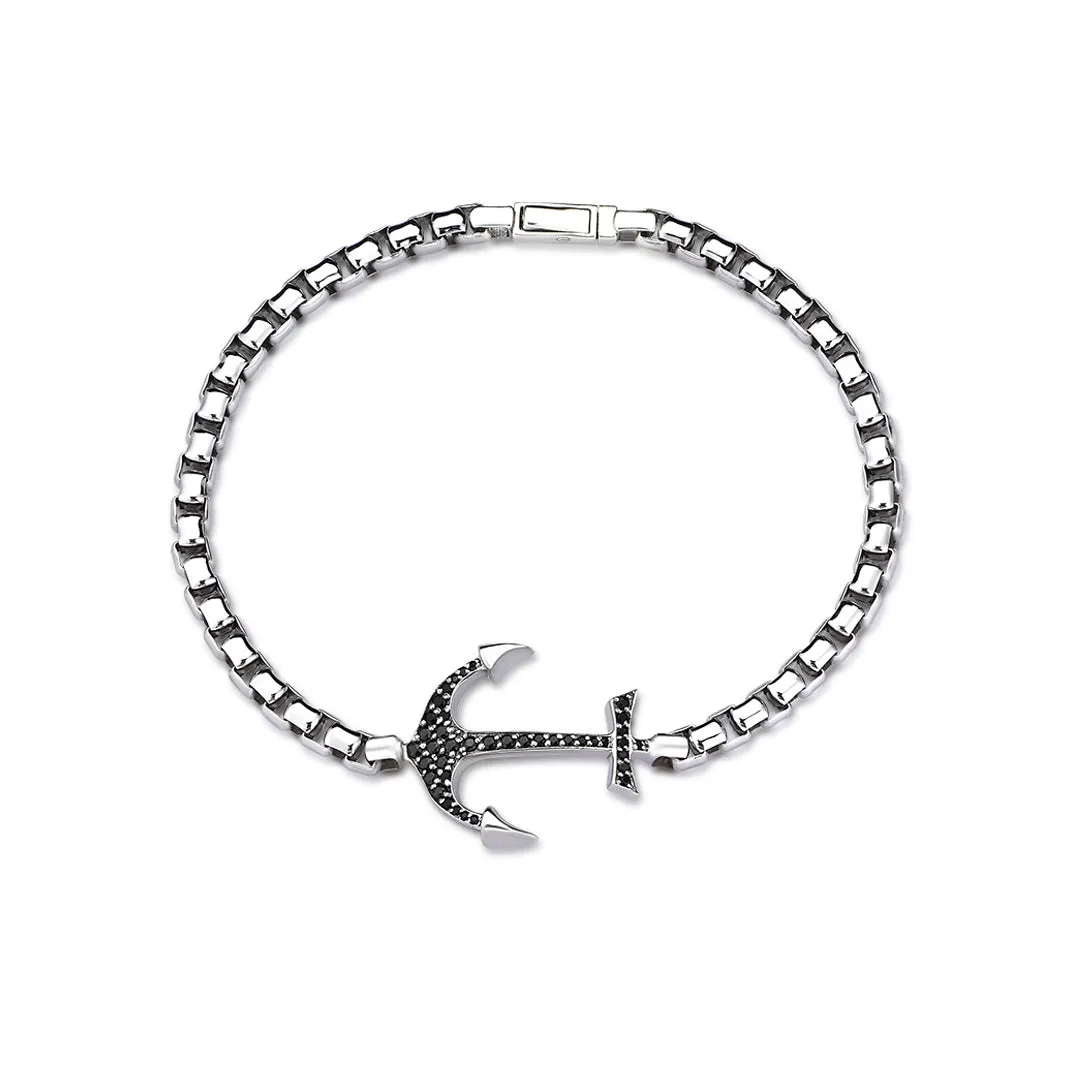 Anchor Box Chain Bracelet