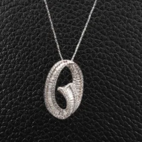 Baguette & Round Diamond Pendant