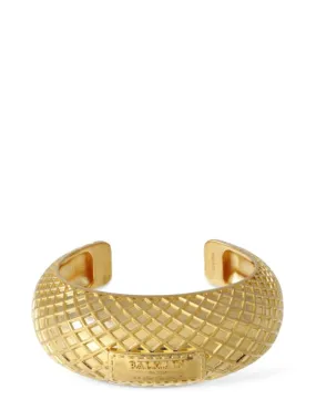 Balmain   Signature Grid brass bracelet 