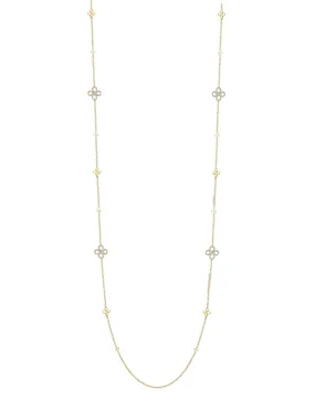 Be Boodles Long Yellow Gold Diamond Necklace