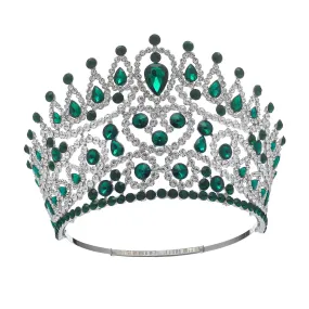 Beauty Pageant Crown Tall Adjustable Rhinestone Crystal Crown