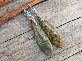 Blue Ocean Jasper & London Blue Topaz Earrings