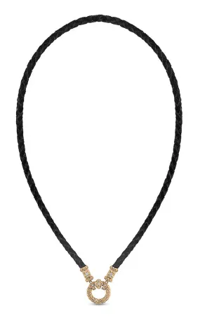 Braided Suede Necklace –  Diamond