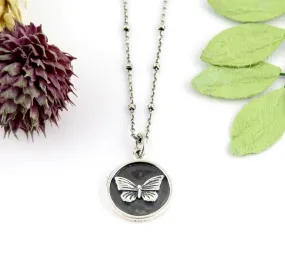 Butterfly Disc Necklace