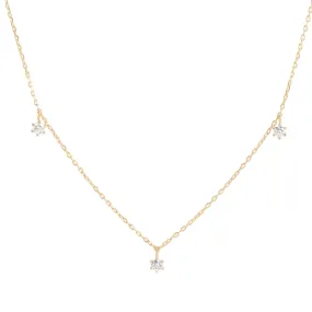 By Charlotte 14k Gold Droplets Diamond Necklace