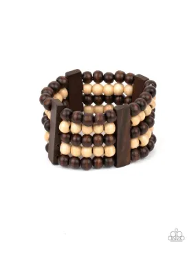 Caribbean Catwalk Brown Bracelet - Paparazzi Accessories