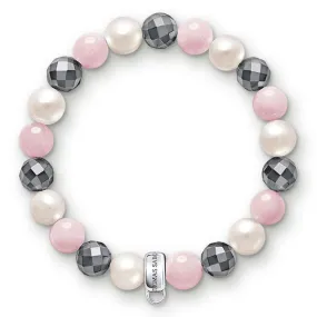 CHARM CLUB ROSE QUARTZ/HEMATITE BRACELET