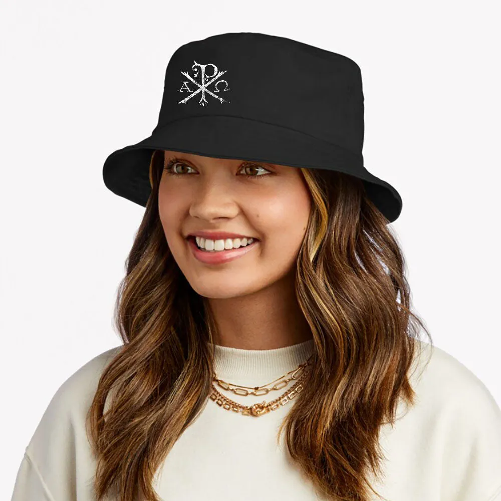 Christian Chi Rho Labarum Christogram Cross Faith Bucket Hat