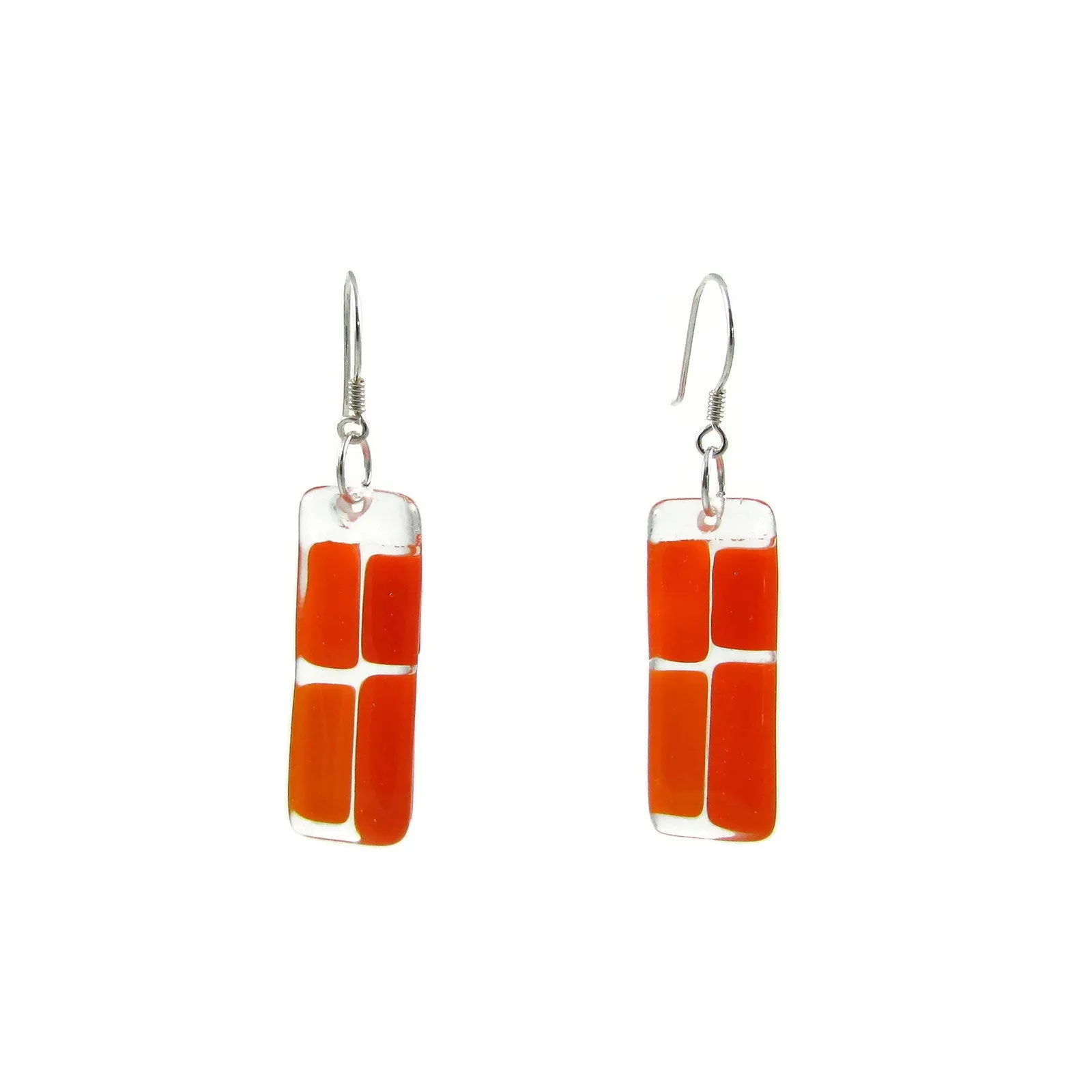 Cobblestones Glass Earrings - Pink