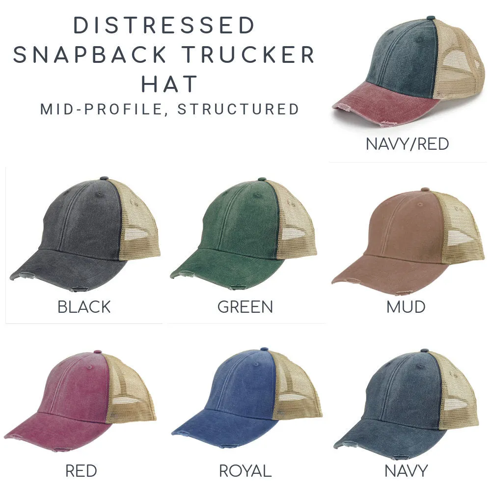 Colorado Hat | Distressed Snapback Trucker | state cap | many color choices