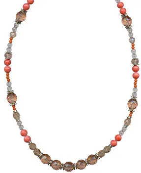 CORAL TONES 18" NECKLACE