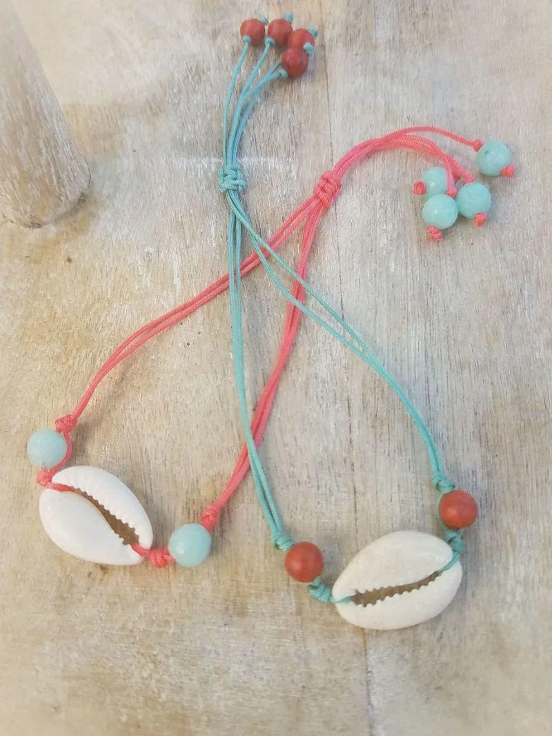 Cowrie Shell Necklaces/Bracelets - Assorted colors