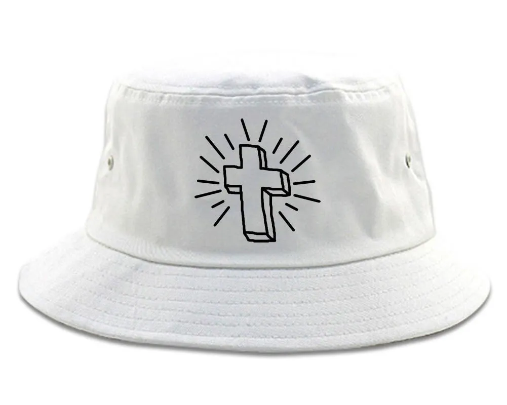 Cross of Praise Chest God Religious Bucket Hat