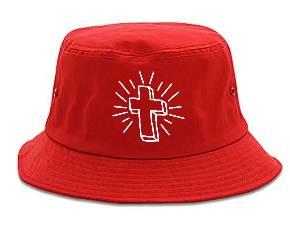 Cross of Praise Chest God Religious Bucket Hat