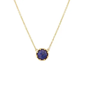 Crown Bezel Lapis Necklace